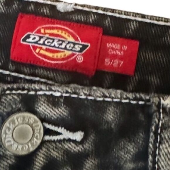 Dickies Black Acid Washed Cargo Jeans Size 5/27 - Picture 7 of 8